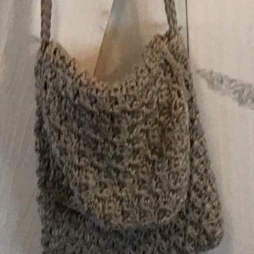 Beautiful Crocheted Small Hobo Handbag - Picture 5 of 6